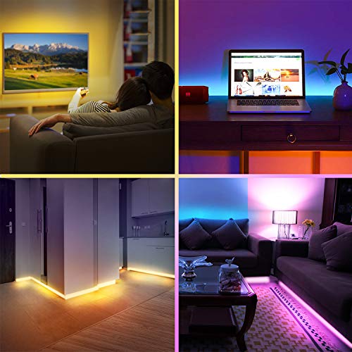 Tira LED TV 2.2M, LED RGB SMD 5050 Tiras LED USB Impermeable con Control Remoto, 16 RGB Colores y 4 Modos, Retroiluminacion LED de TV para HDTV/PC Monitor (40-60 Pulgada)