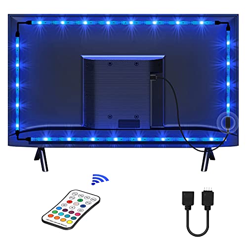 Tira LED TV 2.2M, LED RGB SMD 5050 Tiras LED USB Impermeable con Control Remoto, 16 RGB Colores y 4 Modos, Retroiluminacion LED de TV para HDTV/PC Monitor (40-60 Pulgada)