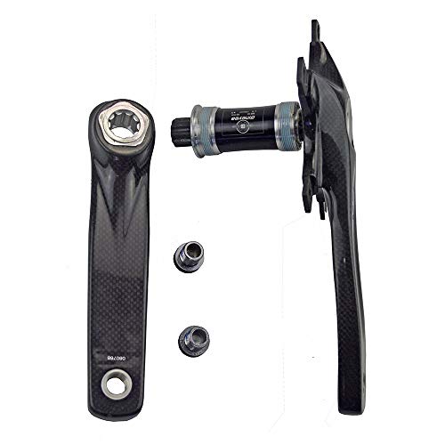 TLBBJ Bicycle Crank Ultraligera de Carbono y bielas Carretera por 130 mm de Bicicleta de Carretera Bicicleta Juego de bielas 170/172.5/175 mm Piezas de la Bici de montaña 3k Bicycle Accessories