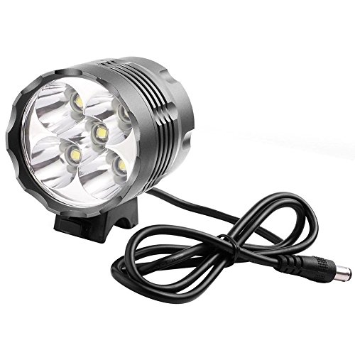 Tobole Faro Delantero 8000LM 5X LED CREE XM-L T6 para Bici Bicicleta MTB con Pack de Batería Recargable