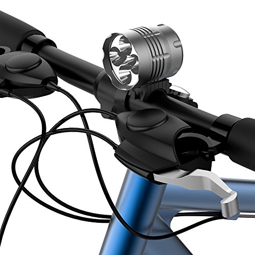 Tobole Faro Delantero 8000LM 5X LED CREE XM-L T6 para Bici Bicicleta MTB con Pack de Batería Recargable
