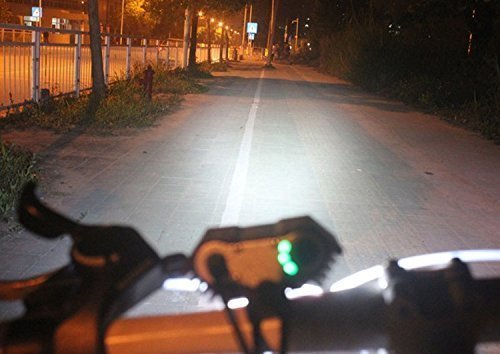 Tobole Solarstorm 6600Lm del faro del Cree x3 bicicleta de la bici llevó la linterna Linterna Negro Con 4x18650 batería 6400mAh (3 * T6, Negro) [Clase de eficiencia energética A]