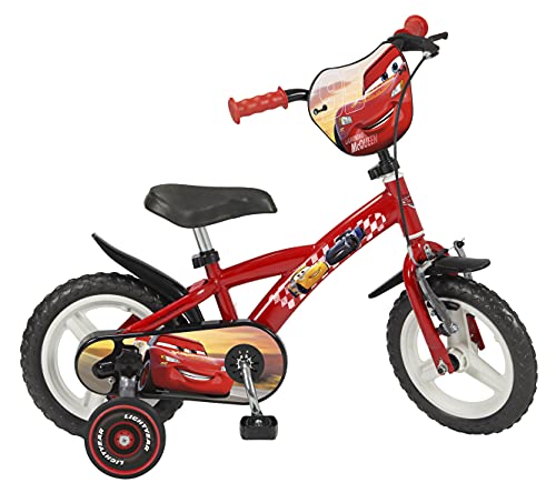 Toims – Bicicleta de Cars para niño, 12 Pulgadas – 3/4 años