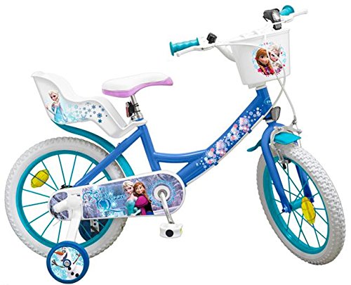 TOIMS Reina de Las Nieves: Bicicleta para niña, Color Azul, tamaño 14 Pulgadas