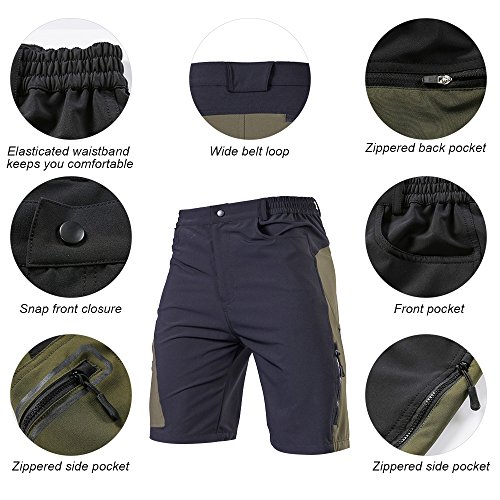 TOM SHOO Pantalones Cortos de Ciclismo Holgados Transpirables para Deportes al Aire Libre MTB Ciclismo Correr Pantalones Cortos