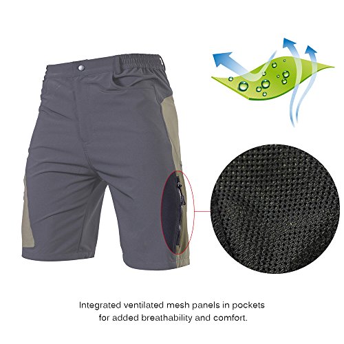 TOM SHOO Pantalones Cortos de Ciclismo Holgados Transpirables para Deportes al Aire Libre MTB Ciclismo Correr Pantalones Cortos