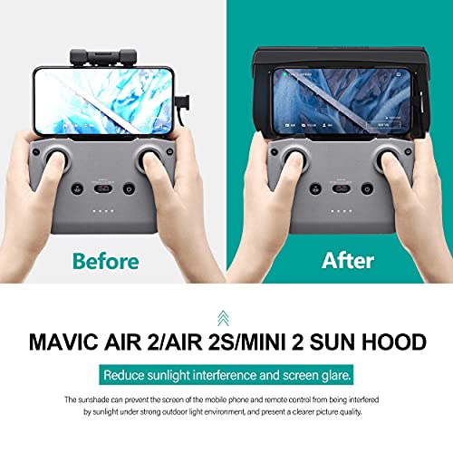 Tomat Mavic Air 2S Remote Controller Sun Hood Sunshade Sun Hood - Parasol para teléfonos para dji Air 2S/Mavic Air 2/Mini 2 Accesorios (compatibles con Pantalla para Smartphone de 4.4-7.1 Pulgadas)