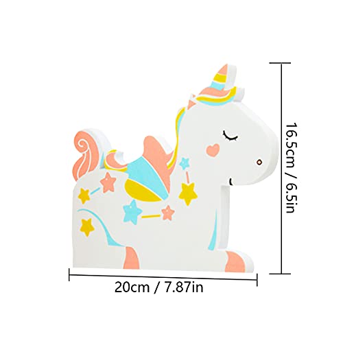 Tomedeks Altímetro Para Niños, Tabla De Altura De Regla Decorativa Para Bebés, Indicador De Altura De Animal Pequeño Móvil 3d, Rango De Medición 65-185 Cm (unicornio)