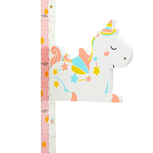 Tomedeks Altímetro Para Niños, Tabla De Altura De Regla Decorativa Para Bebés, Indicador De Altura De Animal Pequeño Móvil 3d, Rango De Medición 65-185 Cm (unicornio)