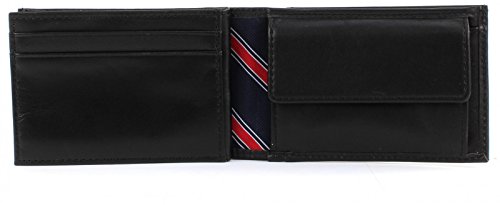 Tommy Hilfiger Eton Mini CC Flap & Coin Pocket, Cartera Hombre^Mujer, Black, OS