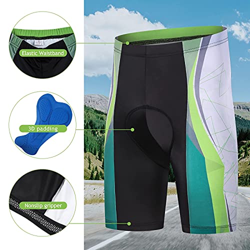 TOMSHOO Ropa de Ciclismo MTB, Traje Ciclismo Hombre, Maillots de Ciclismo Verano, Manga Corta y Pantalones Cortos con 6D Gel Acolchados para Bicicleta MTB Deportes