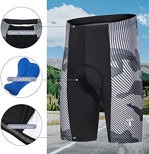 TOMSHOO Ropa de Ciclismo MTB, Traje Ciclismo Hombre, Maillots de Ciclismo Verano, Manga Corta y Pantalones Cortos con 8D Gel Acolchados para Bicicleta MTB Deportes