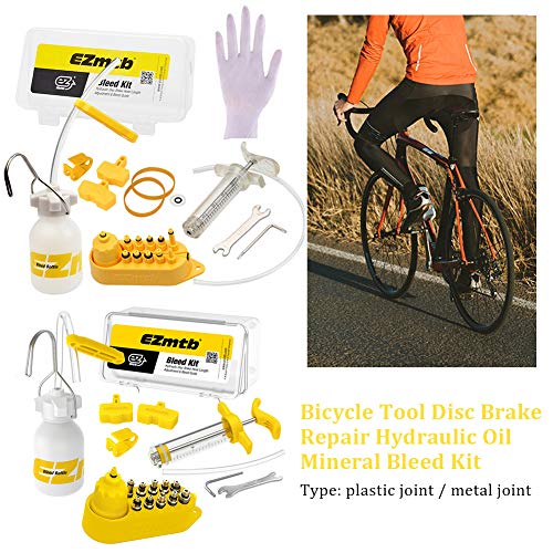 Tongdejing Kit de frenos sangrantes para bicicleta, purgador hidráulico de descuento de frenos para Shimano, para Magura y Tektro, para la serie Sram, herramientas de reparación de frenos de bicicleta