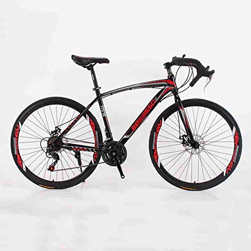 TOOLS Mountain Bike Bicicleta para Joven Bicicleta MTB de la montaña de Adulto Bici Ruta Bicicletas for Hombres y Mujeres 27.5in Ruedas 21 Velocidad Doble Freno de Disco (Color : Red)