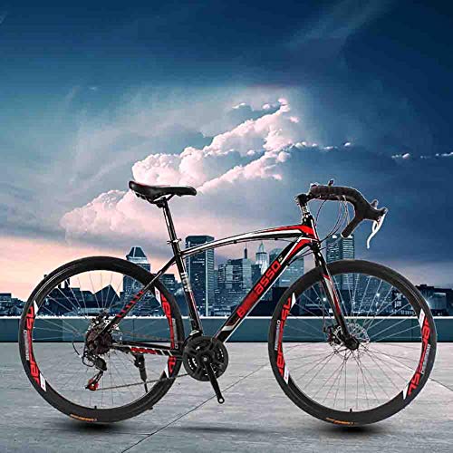 TOOLS Mountain Bike Bicicleta para Joven Bicicleta MTB de la montaña de Adulto Bici Ruta Bicicletas for Hombres y Mujeres 27.5in Ruedas 21 Velocidad Doble Freno de Disco (Color : Red)