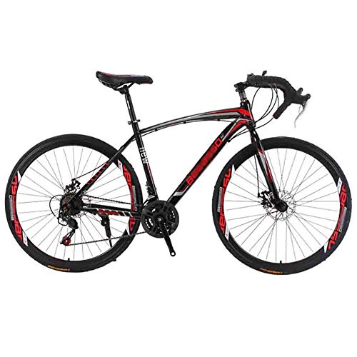 TOOLS Mountain Bike Bicicleta para Joven Bicicleta MTB de la montaña de Adulto Bici Ruta Bicicletas for Hombres y Mujeres 27.5in Ruedas 21 Velocidad Doble Freno de Disco (Color : Red)
