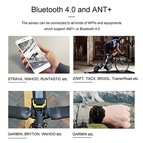 Top Action Speedómetro ANT+ Bike Speed and Cadence Sensor adecuado para ordenador Garmin Bryton (Cadence Sensor)
