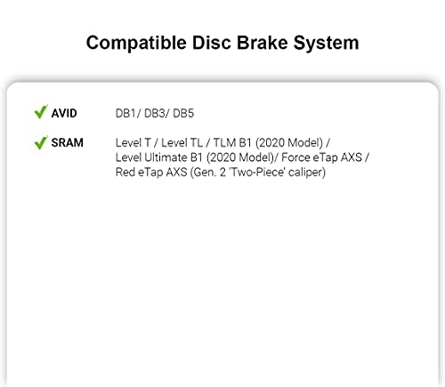 Top Brake Pastillas de Freno de Disco Bicicleta para SRAM Level Ultimate/Red/AXS Force Road and XC MTB Brake Set (Performance -Rojo)