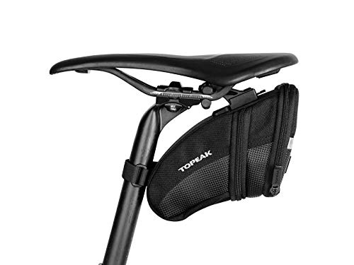 TOPEAK Aero Wedge Pack (Quickclick), Talla L, Unisex Adulto, Black/Silver