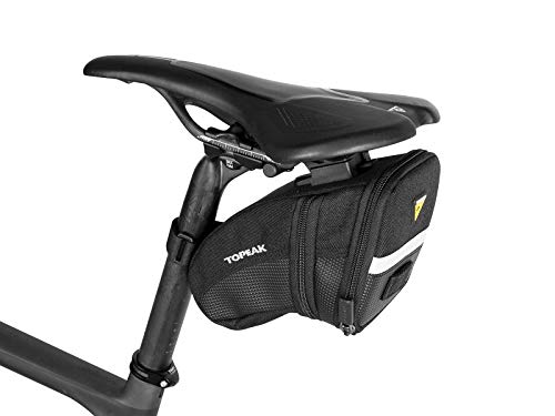 TOPEAK Aero Wedge Pack (Quickclick), Talla L, Unisex Adulto, Black/Silver