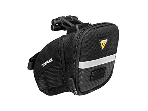 TOPEAK Aero Wedge Pack (Quickclick), Talla L, Unisex Adulto, Black/Silver