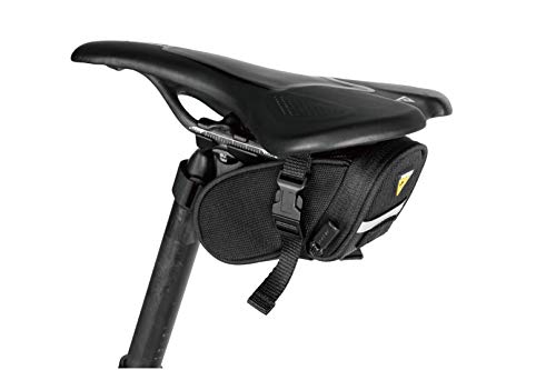 Topeak Aero Wedge Seat Pack TC2471B - Mochila 16 x 8 x 7.5 cm, 0.41 litros, color negro/gris