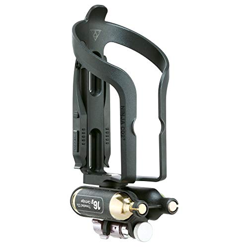 TOPEAK Ninja CO2 + Porta-Botellas Ciclismo, Adultos Unisex, Negro (Negro), Talla Única