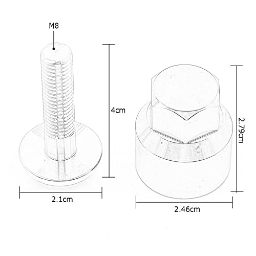 Tornillo de carenado del Kit de Tornillo, 8mm Accesorios de Motocicleta Cuerpo de carenado Pernos de Resorte Tuercas Spire Speed ​​Sipener Clips Tornillos antirrobo Perno Compatible with Scooters