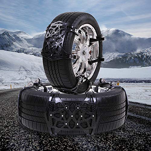TOTMOX 6 cadenas de tracción de emergencia ajustables universales para neumáticos de 165 a 275 mm, ruedas de coches, camiones, 90 cm de poliuretano de alta calidad