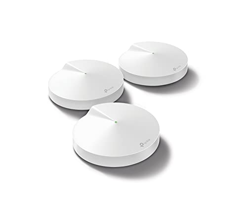 TP-Link Deco M9 Plus (3-Pack) - AC2200 Wi-Fi Mesh inteligente, Tri-Banda hasta 600 m², Hub Smart IoT, Zigbee, 2 x puerto Gigabit, Bluetooth 4.2, 4 x 4 MU-MIMO, CPU Qualcomm