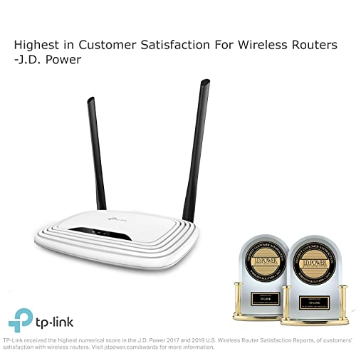 TP-Link TL-WR841N - WiFi router inalámbrico, 300 Mbps de velocidad WiFi, antenas de 5 dBi, modo multi, fácil de usar, 4 puertos LAN de 10/100 Mbps, 1 puerto WAN de 10/100 Mbps