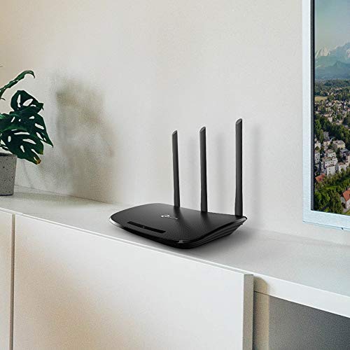 TP-Link TL-WR940N Router Inalámbrico Repetidor de WIFI Punto de Acceso N450 MBps, Alta Sensibilidad, WPS, 4 LAN, 1 WAN, Tecnología 3 x 3 MIMO, Negro