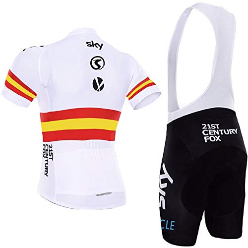 Traje Ciclismo Hombre Manga Corta Conjunto Ropa Bicicleta Verano Maillot MTB Equipos Verano con 5D Acolchado De Gel