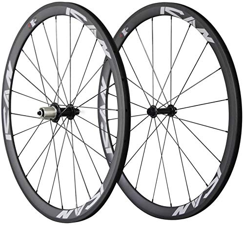 TRIAERO estándar 38 mm 700C Ruedas de Bicicleta de Carretera de Carbono Freno de llanta Aero 1460g 23 mm Externo, 16 mm de Ancho Interno Escalada y Sprint