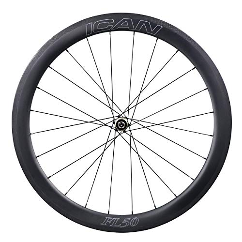 TRIAERO FL50 700C Ruedas de Bicicleta de Carretera de Carbono Freno de llanta 1470g 25 mm Externo, 18,35 mm Interno Equilibrio de Ancho de Escalada, aerodinámico y Viento Cruzado