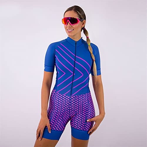 Triatlón femenino Triatlón, ciclismo para mujer Jersey de ciclismo, ciclismo Jersey ajustado de verano Mono de manga corta (Color : 8, Size : XXX-large)