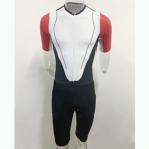 Triatlón Tri Sitio - Elite de manga corta for hombre Triathlon Triathlon TriSuit Race Skinsuit Ciclismo Speed ​​Traje (Color : 1, Size : XXXX-Large)