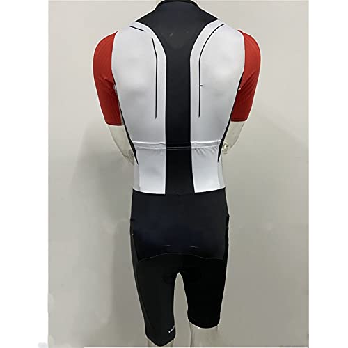 Triatlón Tri Sitio - Elite de manga corta for hombre Triathlon Triathlon TriSuit Race Skinsuit Ciclismo Speed ​​Traje (Color : 1, Size : XXXX-Large)