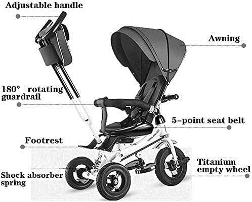 Triciclo Capacitación para niños Vehículos para niños Triciclo para niños Cochecito de bebé Multifunción Niños Bicicletas 1-3-6 AÑOS Libre Tricycle Seat Seat SATIVO DE Seguridad DE Seguridad DE Cerca