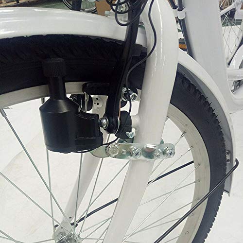 Triciclo para adultos de 24 pulgadas a 6 velocidades, bicicleta de pedal de 3 ruedas con cesta de gran capacidad y luz, para compras al aire libre, deportes de picnic (blanco)