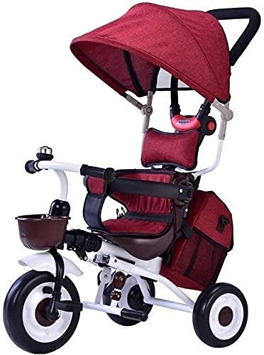 Triciclo para bebés Triciclo para niños Cochecito de bebé, Coche para bebés, Niños, Carrito para niños de 1-3-5 años, Coche de bebé simple y ligero, plegable, Cochecito de bebé, Silla de empuje para