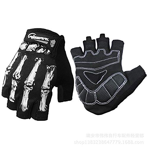 Trihedral-X Nuevos Guantes de Ciclismo for Bicicletas de Ciclismo Guantes de Medio Dedo for Bicicleta de montaña Factory Ghost Finger Corto (Color : Green, Size : M)