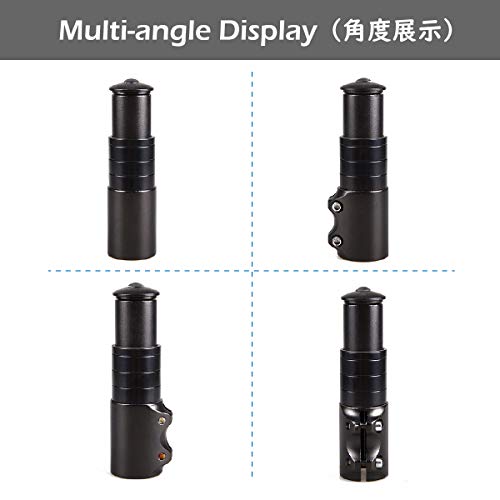 TRIWONDER MTB Elevador de Vástago de Bicicleta Aleación de Aluminio Adaptador de Manillar 28.6mm para Ciclismo (Negro)