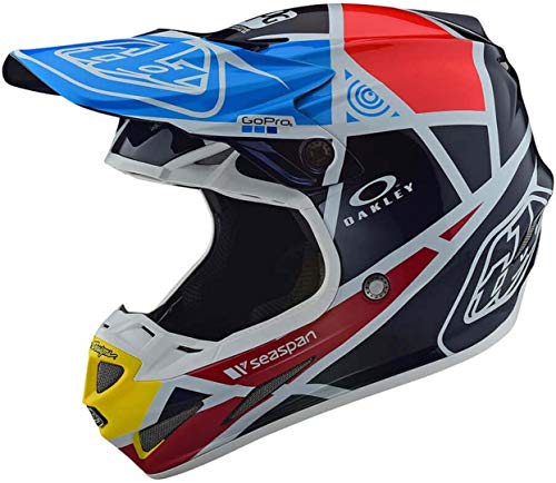 Troy Lee Designs 106109305-Casco de Moto Se4 Carbon Metric de Fibra, Accesorio Unisex para Adultos, Navy, XL