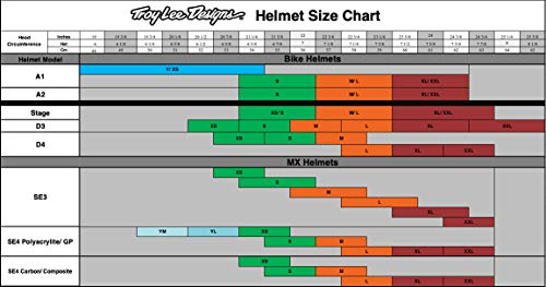 Troy Lee Designs Adulto | Offroad | Motocross | GP Block Casco (Negro/Naranja, Pequeño)