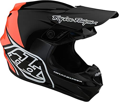 Troy Lee Designs Adulto | Offroad | Motocross | GP Block Casco (Negro/Naranja, Pequeño)