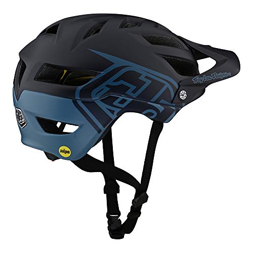 Troy Lee Designs Adulto | Todas las montañas | Casco clásico de media concha A1 W/MIPS (azul marino, SM)