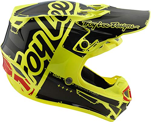 Troy Lee Designs Casco de moto SE4 Polyacrylite Factory de policarbonato con calota exterior de EPS