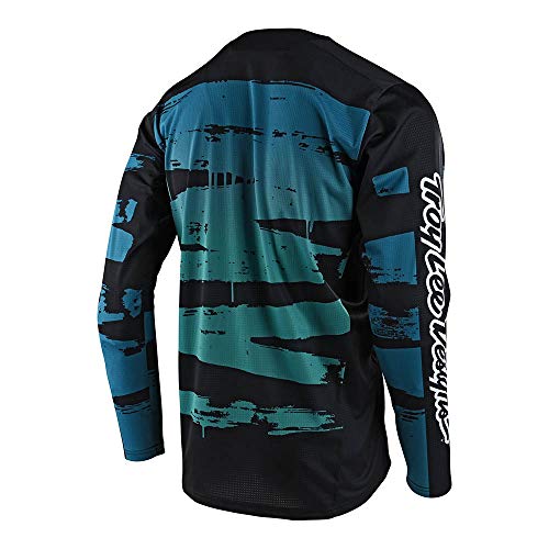 Troy Lee Designs Manga larga para niños | BMX | Downhill | Mountain Bike | Jersey Sprint cepillado, Azul / Patchwork, Medium