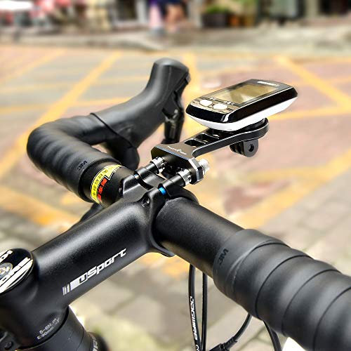 TrustFire HE06 Soporte de bicicleta GPS para ordenador de bicicleta para cámara deportiva Go Pro Garmin Edge Bryton Sony HDR AS50/AS200V – Negro